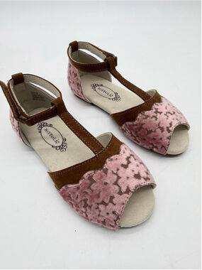 JOYFOLIE Pink Brown Stella Sandal Flat Size 9 (Toddler Girl)